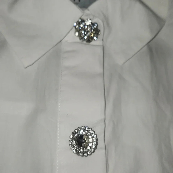 Oat New York 100% Cotton Rhinestone Button Down Size XL - Picture 2 of 4